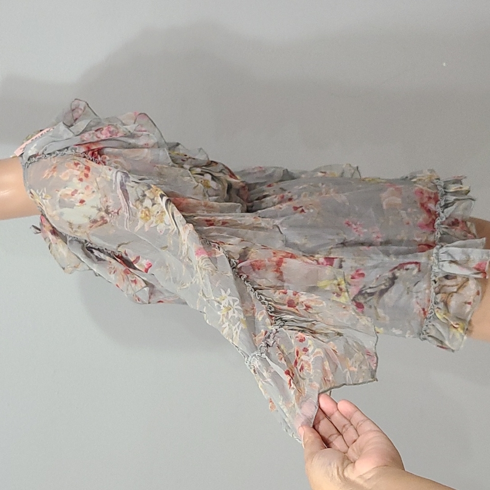 SWOON RUFFLE FLORAL GEORGETTE ROMPER SIZE S/M - Picture 10 of 16